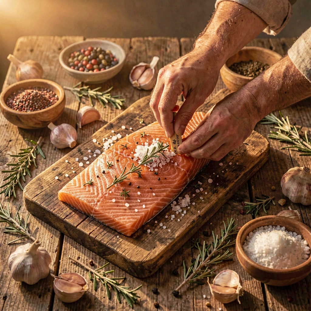 Tempero de alimentos frescos